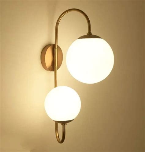 Buy Acnh Dual Globe Glass Metal Wall Lamp - GetMyCouch