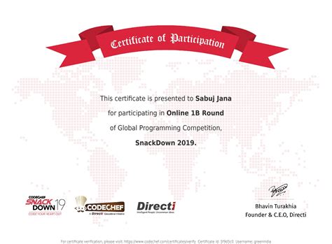 Image result for CodeChef Certificate Java