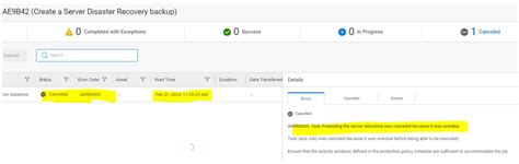 PowerProtect: Server Disaster Recovery Job Gets Canceled with Error ...