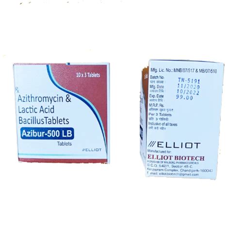 AZIBUR-500 LB Tablets Elliot biotech