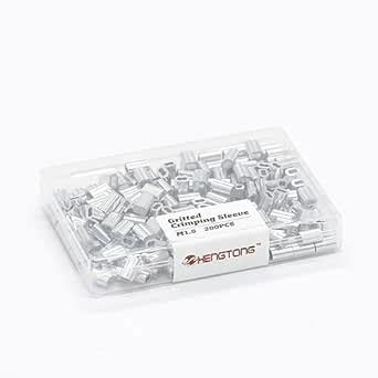 HENGTONG 1/16" Aluminum Crimping Loop Sleeve 200PCS, M1.5 Wire Rope ...