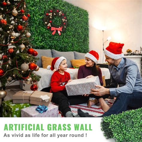 VEVOR 12PCS 20x20inch Artificial Boxwood Panels Boxwood Hedge Wall ...