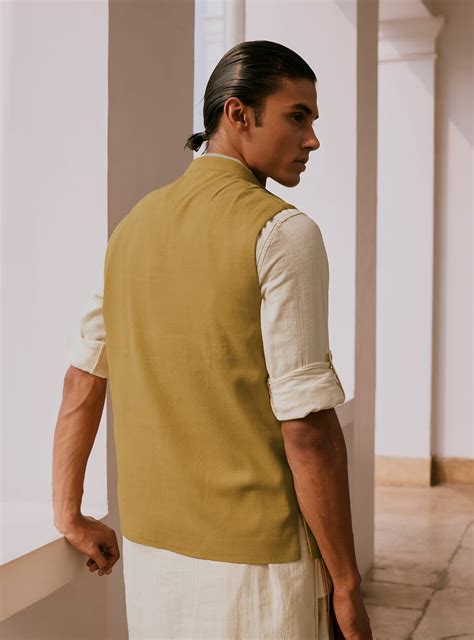 Andamen Manjal Cotton Nehru Jacket