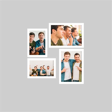 Memory Wall Collage Photo Frame - Set of 4 Photo Frames for 2 Photos of ...