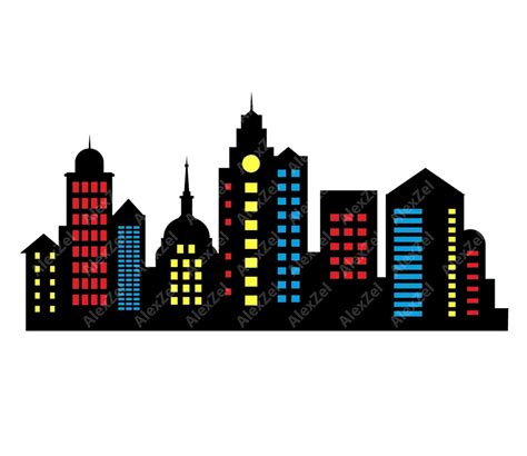 Gotham City Skyline Clip Art