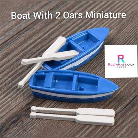 Boat With 2 Oars Miniature – Resinhastkala Store