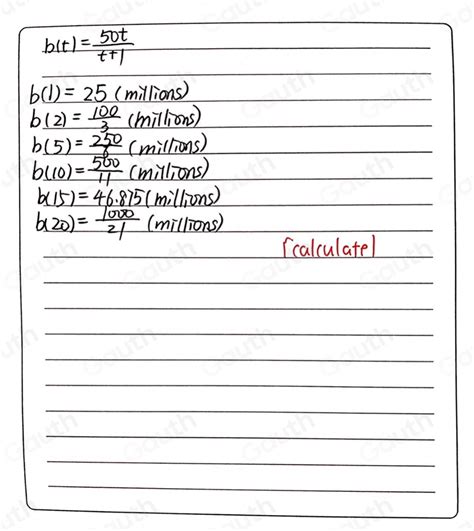 Solved: Suppose the amount of bacteria growing in a petri dish is ...