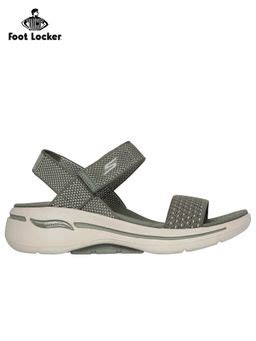 Buy SKECHERS Women Go Walk Arch Fit-Polis Olive Sports Sandals Online ...