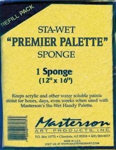 Buy Masterson Sta-Wet Premier Palette Sponge, Single Refill Online at ...