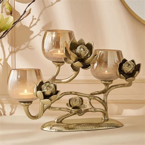 Buy Eternity Vivere Aluminium Lotus Multi T-Light Holder from Home ...