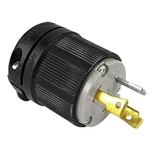 ELECTROPRIME AC 125V 30A Nema L5-30P 3-Prong Twist Lock Male Electrical ...