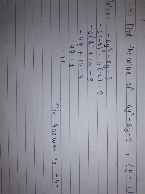 Find the value of the expression for the given value of the variable ...