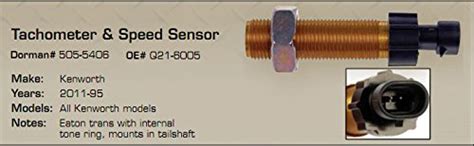 Buy Kenworth - Peterbilt Speed and Tachometer Sensor screw in speed ...