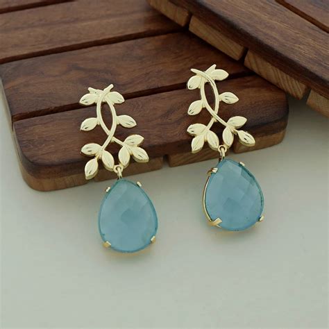 Premium Stone Leaf Claw Earrings – Adore By Priyanka