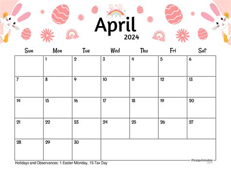 April 2025 Free Printable Calendar - University Academic Calendar