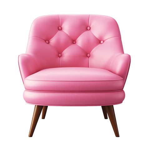 Ai Generative Pink accent chair, armchair isolated on transparent ...