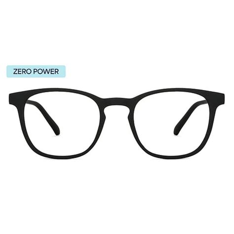 Buy Blue Block Zero Power Screen Glasses : Dark Night Full Rim Square ...