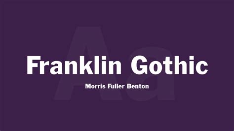Franklin Gothic Font Download | Free Fonts Lab