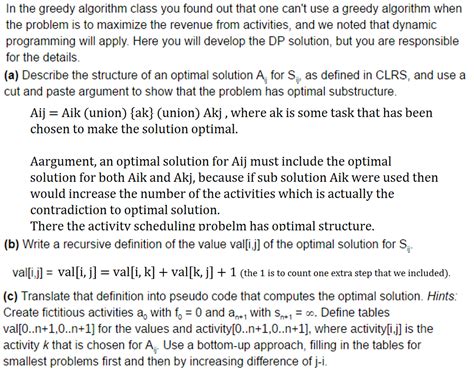 Image result for Greedy Algorithm Exam Questions