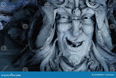 Monster Face of AGreek Antique God Daimon of Eager Rivalry, Envy ...