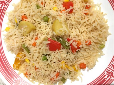 Vegetable Pulao - Rice Pilaf With Mixed Vegetables Indian Style Recipe