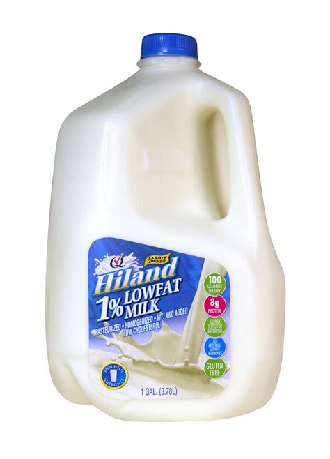 Hiland 1% Low Fat Milk, Gallon, 128 fl oz - Walmart.com