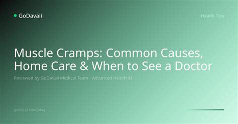 Muscle Cramps: Common Causes, Home Care & When | GoDavaii
