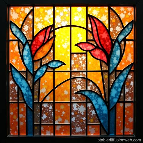 Modern Stained Glass Art | Stable Diffusion Online