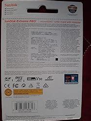 SanDisk 64GB Extreme Pro microSDXC Card U3 V30 A2 170MB/s R 90MB/s W ...