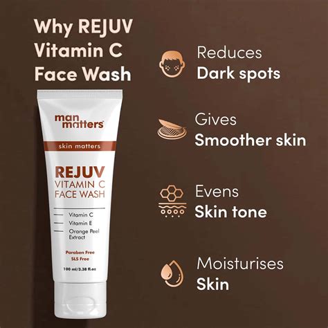 Buy MAN MATTERS REJUV VITAMIN C FACEWASH FOR NOURISHED AND GLOWING SKIN ...