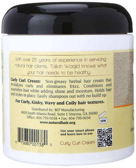 Taliah Waajid Curls Waves Curl Cream 6oz - Natural Curly Hair Styling ...