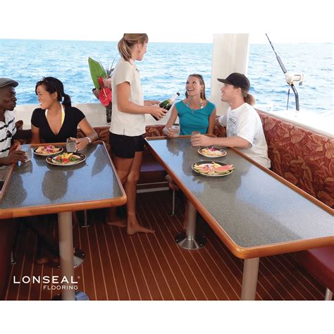 Lonseal Lonseal Wood Marine Vinyl Flooring - Teak/Holly | Fisheries Supply