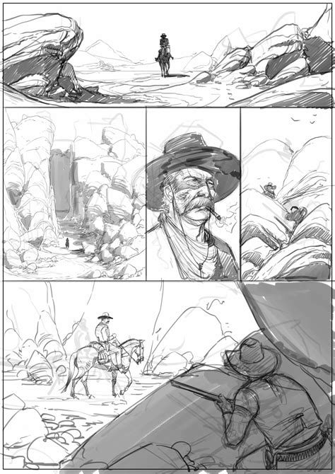 ArtStation - Wild West Comic page