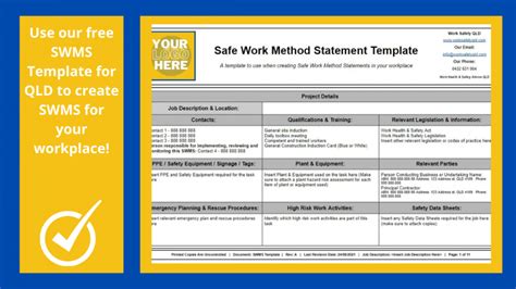 Image result for Generic SWMS NSW Example
