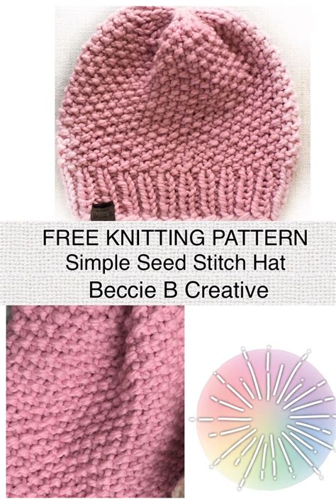 Free knitting pattern simple seed stitch – Artofit