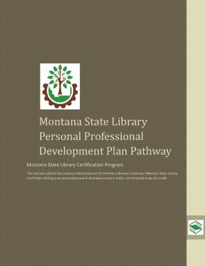 Fillable Online Montana State Library Personal Professional Development ...