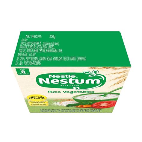 Nestle Nestum Baby Cereal Rice Vegetables (From 8 Months+) Powder, 300 ...