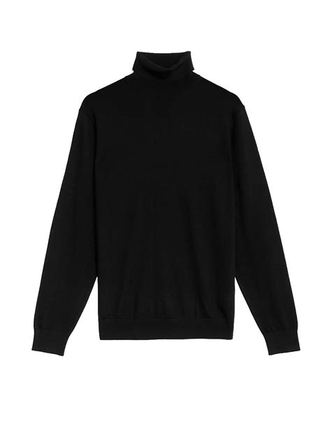 Buy Pure Extra Fine Merino Wool Roll Neck Jumper at Marks & Spencer