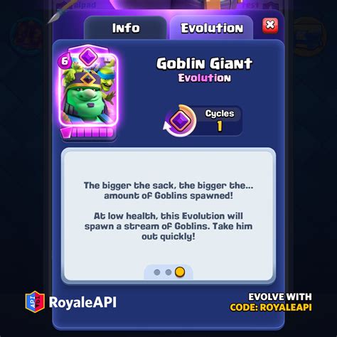 Goblin Giant Evolution - July 2024 (Season 61) - Clash Royale News Blog ...