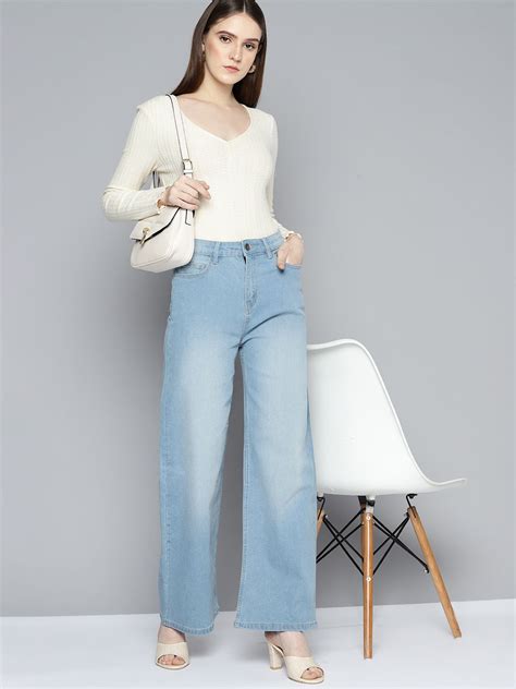 Chemistry Women Wide Leg Light Fade Stretchable Jeans - Price History