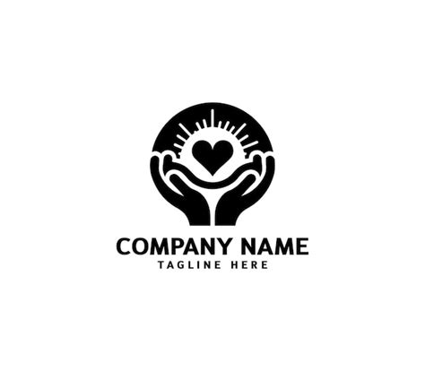 Vector family health care logo design hand care logo design template ...