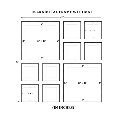 42" x 42" Gallery Wall Metal Frame (Set of 10)