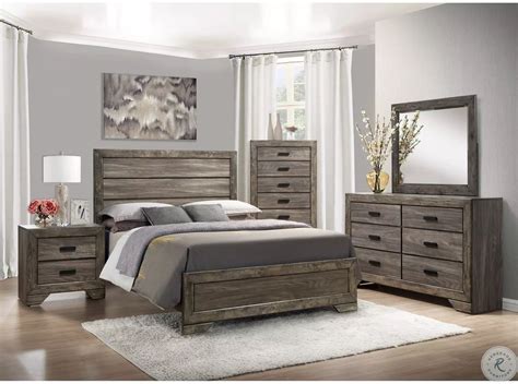 Grayson Grey Oak Panel Bedroom Set from Elements Furniture | Coleman ...