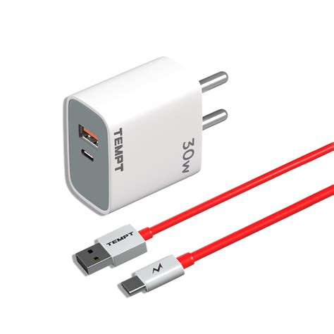 Bolt 30W QC+PD Supervooc charger for Smartphones – Temptindia