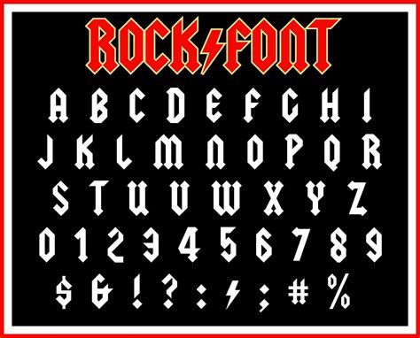 Rock Font, Hard Rock Font, Heavy Metal Font, Music Font, Metal Font ...