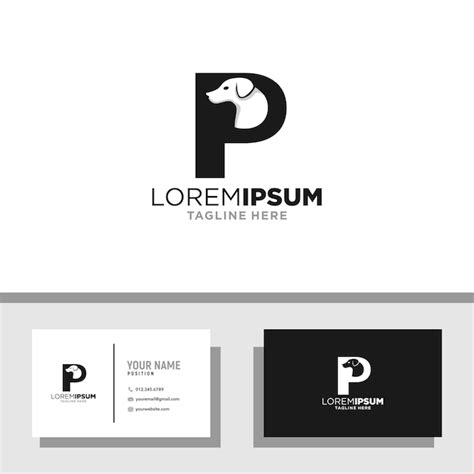 Buchstabe P Hund Logo Design Vorlage Inspiration Vektor Illustration | Premium Vektor