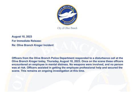 Police respond to incident at Olive Branch Kroger | DeSoto County News