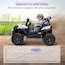 Qaba 24V Kids Electric Car 2 Seater Ride on Car Battery Powered Ride on ...