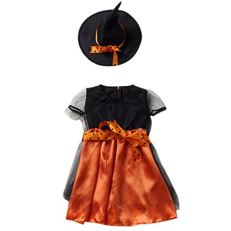 Buy Child Girls Fancy Witch Dress Up Halloween Costumes Dress Set for 3 ...