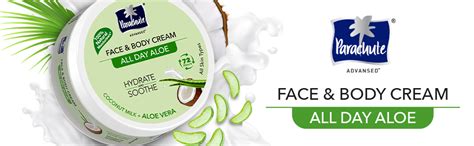 Parachute Advansed All Day Aloe Face and Body Cream, Moisturiser for ...